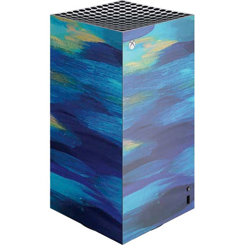 Ocean Blue Brush Stroke by Etta Vee XBox Series X Digital Edition Console Skin